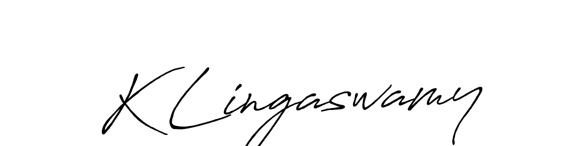 It looks lik you need a new signature style for name K Lingaswamy. Design unique handwritten (Antro_Vectra_Bolder) signature with our free signature maker in just a few clicks. K Lingaswamy signature style 7 images and pictures png