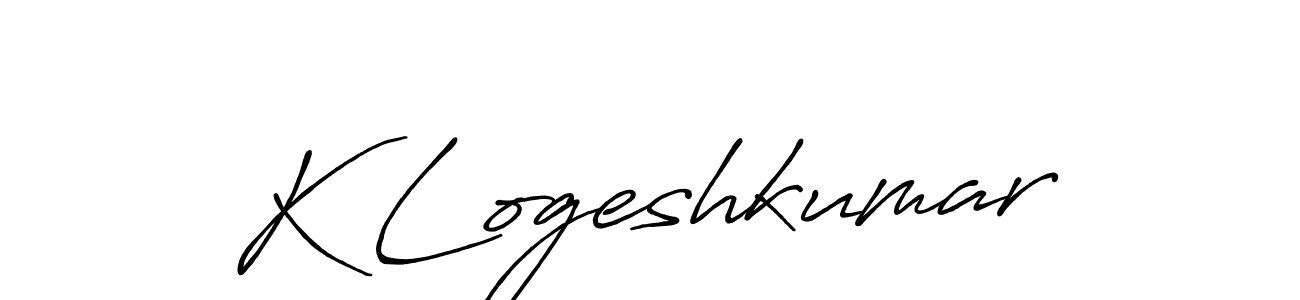 Use a signature maker to create a handwritten signature online. With this signature software, you can design (Antro_Vectra_Bolder) your own signature for name K Logeshkumar. K Logeshkumar signature style 7 images and pictures png