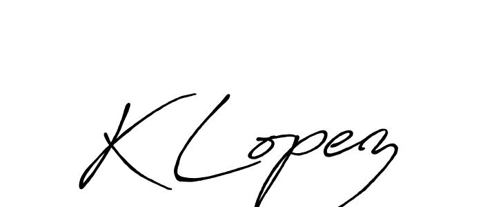 Similarly Antro_Vectra_Bolder is the best handwritten signature design. Signature creator online .You can use it as an online autograph creator for name K Lopez. K Lopez signature style 7 images and pictures png