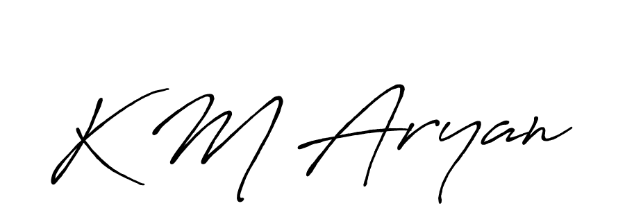 Antro_Vectra_Bolder is a professional signature style that is perfect for those who want to add a touch of class to their signature. It is also a great choice for those who want to make their signature more unique. Get K M Aryan name to fancy signature for free. K M Aryan signature style 7 images and pictures png