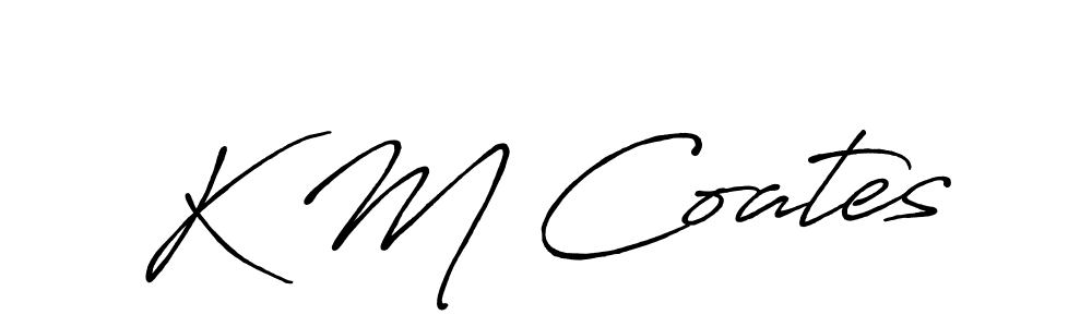 Also You can easily find your signature by using the search form. We will create K M Coates name handwritten signature images for you free of cost using Antro_Vectra_Bolder sign style. K M Coates signature style 7 images and pictures png