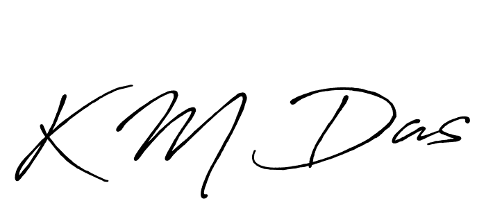 The best way (Antro_Vectra_Bolder) to make a short signature is to pick only two or three words in your name. The name K M Das include a total of six letters. For converting this name. K M Das signature style 7 images and pictures png
