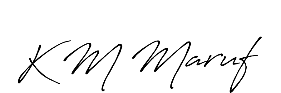 Also You can easily find your signature by using the search form. We will create K M Maruf name handwritten signature images for you free of cost using Antro_Vectra_Bolder sign style. K M Maruf signature style 7 images and pictures png