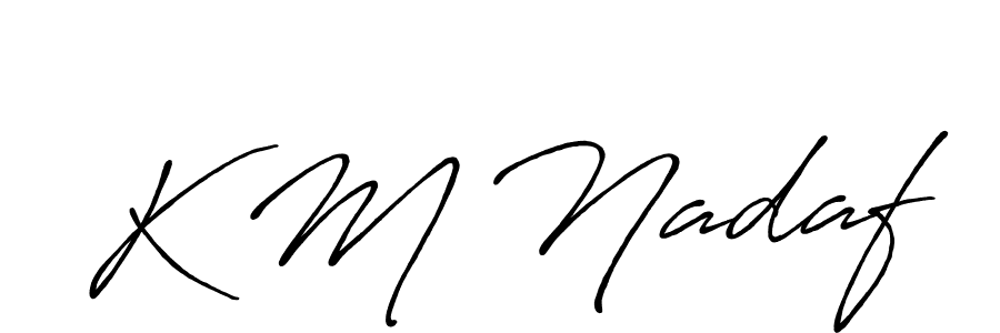 Make a beautiful signature design for name K M Nadaf. Use this online signature maker to create a handwritten signature for free. K M Nadaf signature style 7 images and pictures png