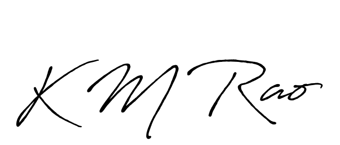 Design your own signature with our free online signature maker. With this signature software, you can create a handwritten (Antro_Vectra_Bolder) signature for name K M Rao. K M Rao signature style 7 images and pictures png