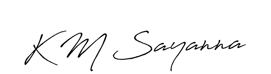 Design your own signature with our free online signature maker. With this signature software, you can create a handwritten (Antro_Vectra_Bolder) signature for name K M Sayanna. K M Sayanna signature style 7 images and pictures png