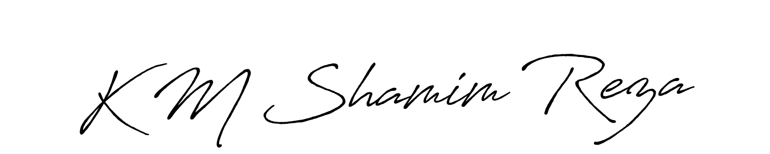 How to make K M Shamim Reza signature? Antro_Vectra_Bolder is a professional autograph style. Create handwritten signature for K M Shamim Reza name. K M Shamim Reza signature style 7 images and pictures png