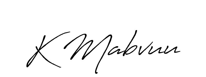Antro_Vectra_Bolder is a professional signature style that is perfect for those who want to add a touch of class to their signature. It is also a great choice for those who want to make their signature more unique. Get K Mabvuu name to fancy signature for free. K Mabvuu signature style 7 images and pictures png