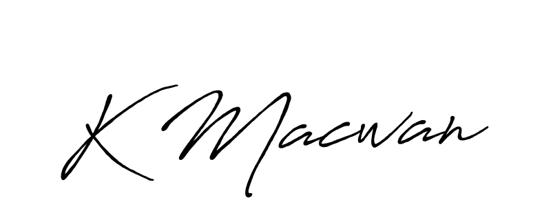 How to make K Macwan signature? Antro_Vectra_Bolder is a professional autograph style. Create handwritten signature for K Macwan name. K Macwan signature style 7 images and pictures png