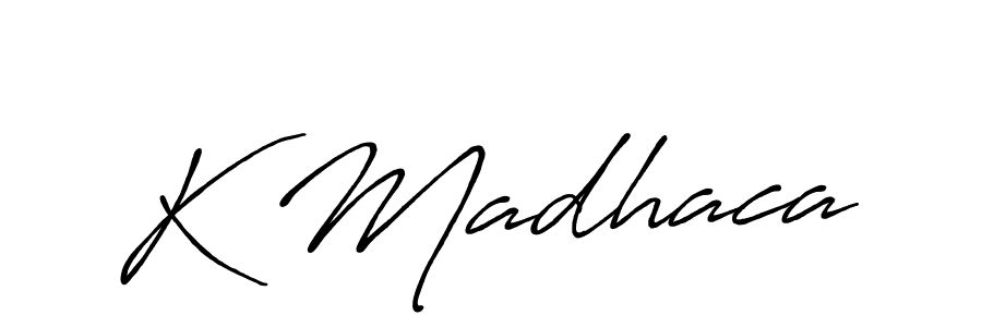 Also You can easily find your signature by using the search form. We will create K Madhaca name handwritten signature images for you free of cost using Antro_Vectra_Bolder sign style. K Madhaca signature style 7 images and pictures png