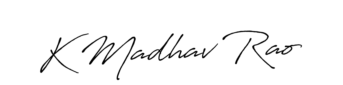 Also we have K Madhav Rao name is the best signature style. Create professional handwritten signature collection using Antro_Vectra_Bolder autograph style. K Madhav Rao signature style 7 images and pictures png