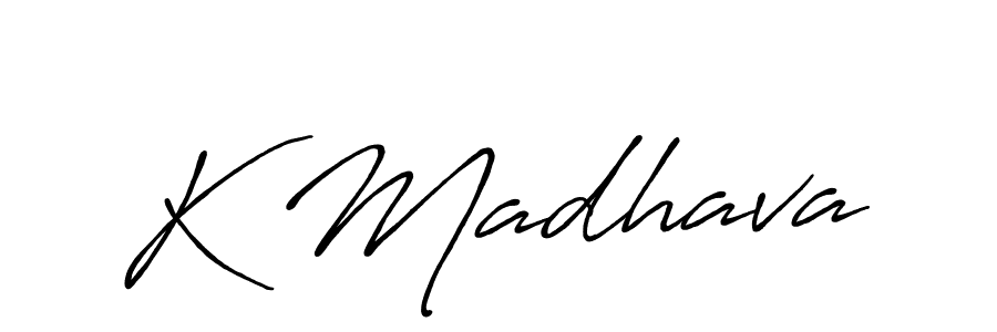 Antro_Vectra_Bolder is a professional signature style that is perfect for those who want to add a touch of class to their signature. It is also a great choice for those who want to make their signature more unique. Get K Madhava name to fancy signature for free. K Madhava signature style 7 images and pictures png