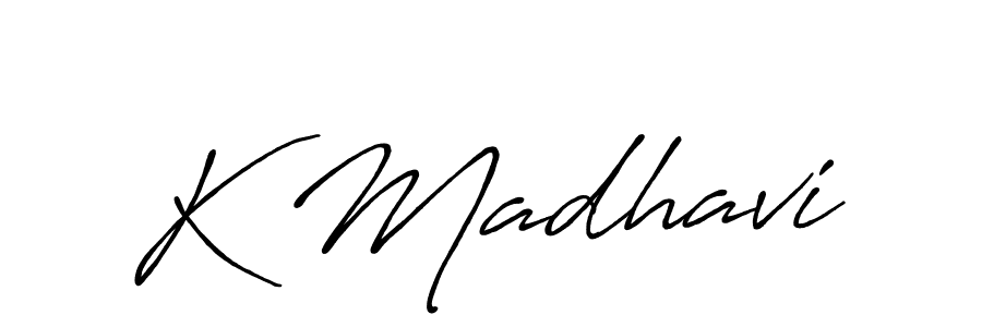 Make a beautiful signature design for name K Madhavi. With this signature (Antro_Vectra_Bolder) style, you can create a handwritten signature for free. K Madhavi signature style 7 images and pictures png