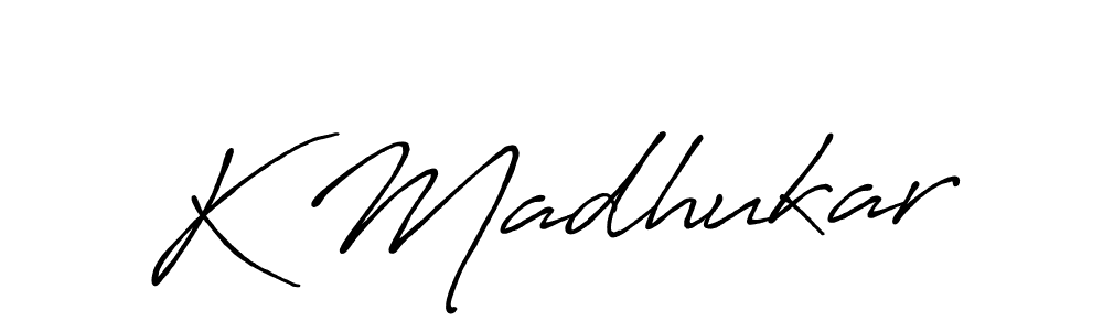 Antro_Vectra_Bolder is a professional signature style that is perfect for those who want to add a touch of class to their signature. It is also a great choice for those who want to make their signature more unique. Get K Madhukar name to fancy signature for free. K Madhukar signature style 7 images and pictures png