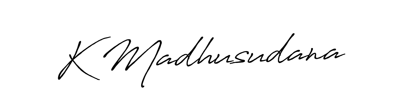 How to make K Madhusudana signature? Antro_Vectra_Bolder is a professional autograph style. Create handwritten signature for K Madhusudana name. K Madhusudana signature style 7 images and pictures png