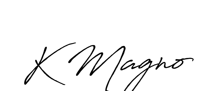 It looks lik you need a new signature style for name K Magno. Design unique handwritten (Antro_Vectra_Bolder) signature with our free signature maker in just a few clicks. K Magno signature style 7 images and pictures png