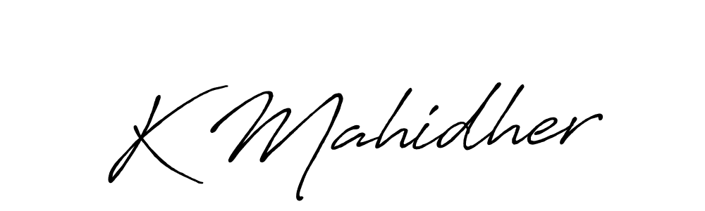Similarly Antro_Vectra_Bolder is the best handwritten signature design. Signature creator online .You can use it as an online autograph creator for name K Mahidher. K Mahidher signature style 7 images and pictures png