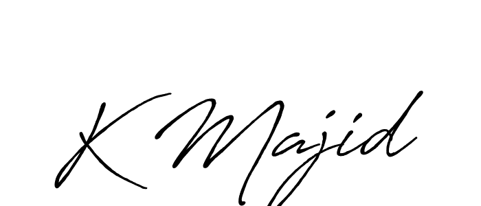 Use a signature maker to create a handwritten signature online. With this signature software, you can design (Antro_Vectra_Bolder) your own signature for name K Majid. K Majid signature style 7 images and pictures png