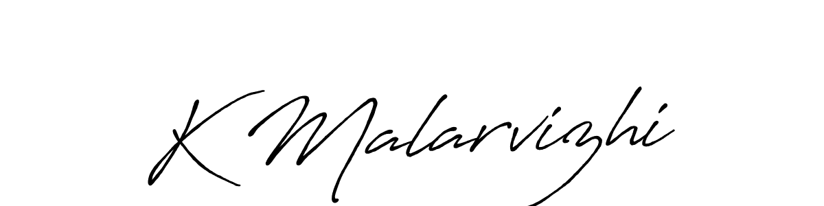 You should practise on your own different ways (Antro_Vectra_Bolder) to write your name (K Malarvizhi) in signature. don't let someone else do it for you. K Malarvizhi signature style 7 images and pictures png