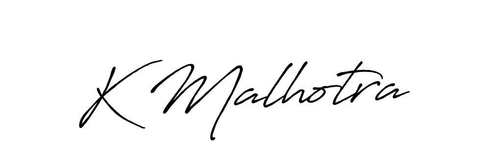 The best way (Antro_Vectra_Bolder) to make a short signature is to pick only two or three words in your name. The name K Malhotra include a total of six letters. For converting this name. K Malhotra signature style 7 images and pictures png