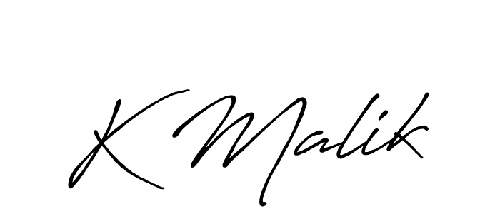 if you are searching for the best signature style for your name K Malik. so please give up your signature search. here we have designed multiple signature styles  using Antro_Vectra_Bolder. K Malik signature style 7 images and pictures png