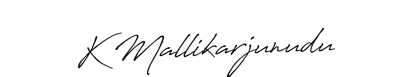Create a beautiful signature design for name K Mallikarjunudu. With this signature (Antro_Vectra_Bolder) fonts, you can make a handwritten signature for free. K Mallikarjunudu signature style 7 images and pictures png