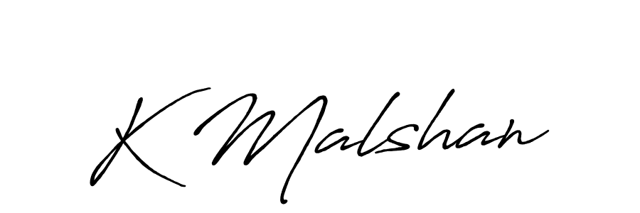 Also You can easily find your signature by using the search form. We will create K Malshan name handwritten signature images for you free of cost using Antro_Vectra_Bolder sign style. K Malshan signature style 7 images and pictures png