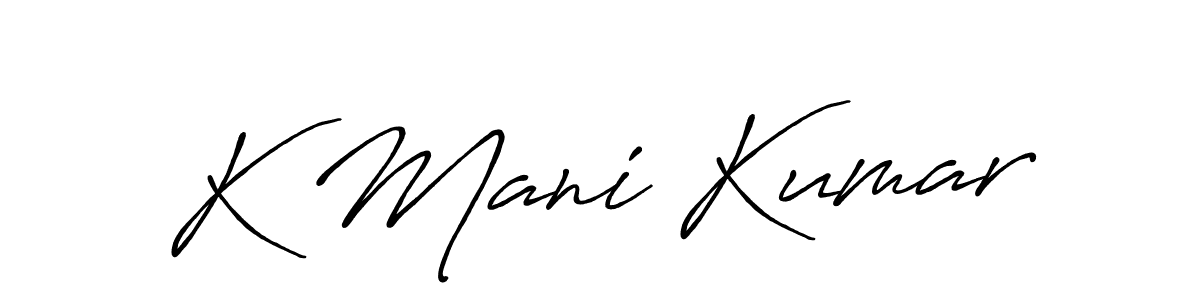 K Mani Kumar stylish signature style. Best Handwritten Sign (Antro_Vectra_Bolder) for my name. Handwritten Signature Collection Ideas for my name K Mani Kumar. K Mani Kumar signature style 7 images and pictures png