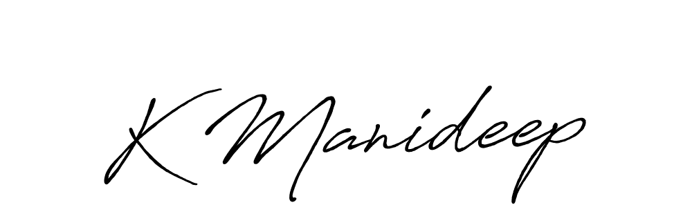 Also You can easily find your signature by using the search form. We will create K Manideep name handwritten signature images for you free of cost using Antro_Vectra_Bolder sign style. K Manideep signature style 7 images and pictures png