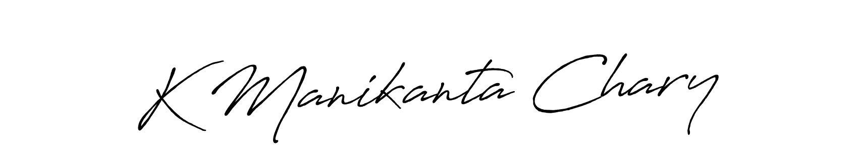 if you are searching for the best signature style for your name K Manikanta Chary. so please give up your signature search. here we have designed multiple signature styles  using Antro_Vectra_Bolder. K Manikanta Chary signature style 7 images and pictures png