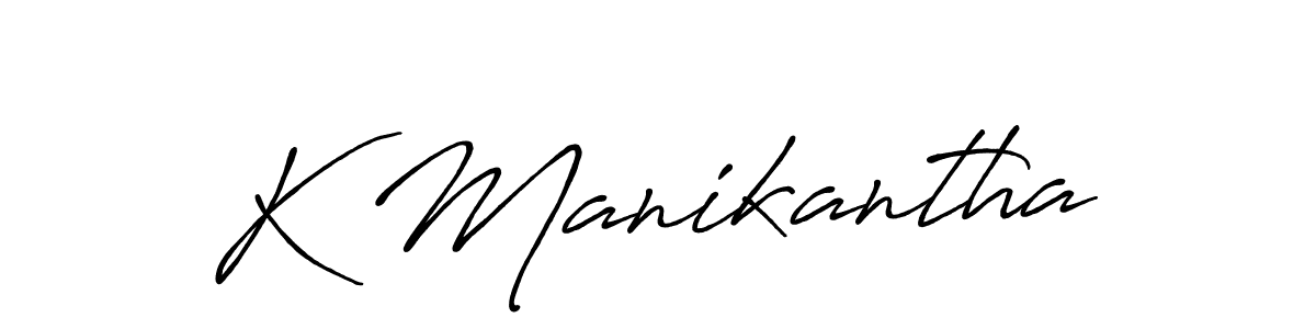 Design your own signature with our free online signature maker. With this signature software, you can create a handwritten (Antro_Vectra_Bolder) signature for name K Manikantha. K Manikantha signature style 7 images and pictures png