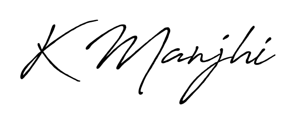 Download transparent PNG signature for name K Manjhi styled with Antro_Vectra_Bolder font. Ready to paste directly into PDF and Word agreements. K Manjhi signature style 7 images and pictures png