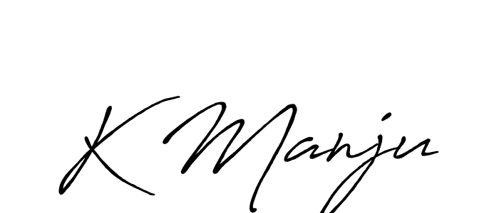 Design your own signature with our free online signature maker. With this signature software, you can create a handwritten (Antro_Vectra_Bolder) signature for name K Manju. K Manju signature style 7 images and pictures png