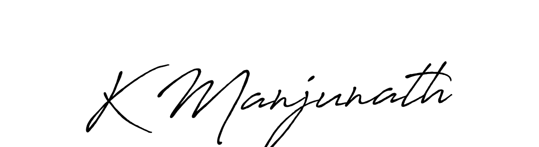 How to make K Manjunath name signature. Use Antro_Vectra_Bolder style for creating short signs online. This is the latest handwritten sign. K Manjunath signature style 7 images and pictures png
