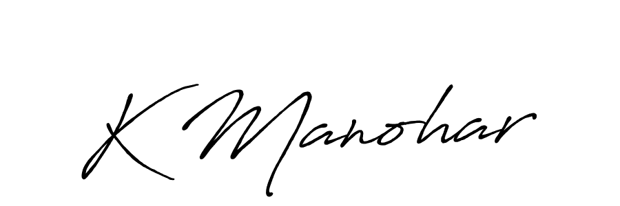 Best and Professional Signature Style for K Manohar. Antro_Vectra_Bolder Best Signature Style Collection. K Manohar signature style 7 images and pictures png
