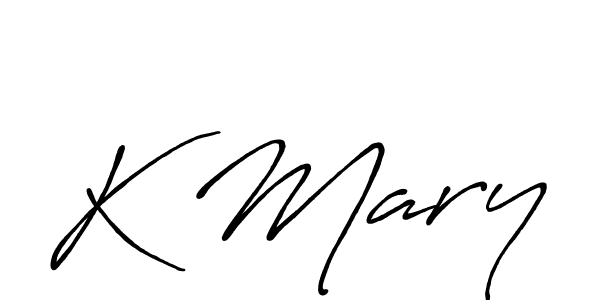 The best way (Antro_Vectra_Bolder) to make a short signature is to pick only two or three words in your name. The name K Mary include a total of six letters. For converting this name. K Mary signature style 7 images and pictures png