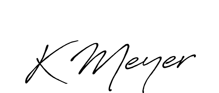 Use a signature maker to create a handwritten signature online. With this signature software, you can design (Antro_Vectra_Bolder) your own signature for name K Meyer. K Meyer signature style 7 images and pictures png