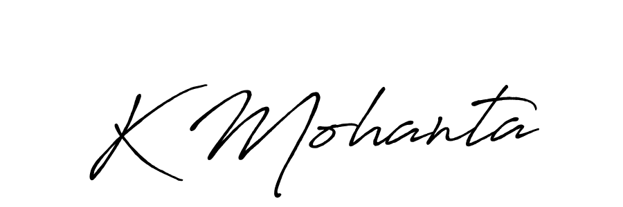 Antro_Vectra_Bolder is a professional signature style that is perfect for those who want to add a touch of class to their signature. It is also a great choice for those who want to make their signature more unique. Get K Mohanta name to fancy signature for free. K Mohanta signature style 7 images and pictures png