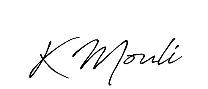 How to make K Mouli name signature. Use Antro_Vectra_Bolder style for creating short signs online. This is the latest handwritten sign. K Mouli signature style 7 images and pictures png