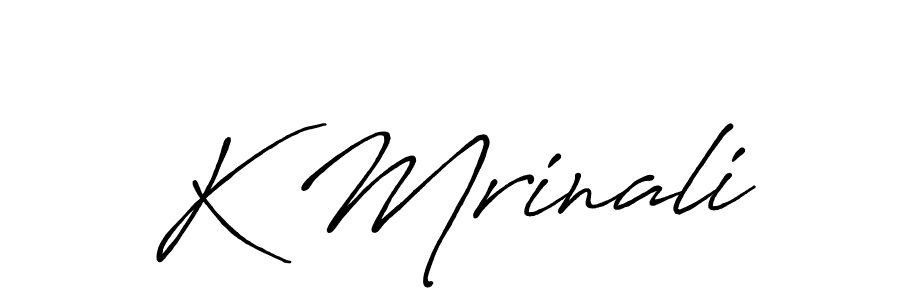 Also we have K Mrinali name is the best signature style. Create professional handwritten signature collection using Antro_Vectra_Bolder autograph style. K Mrinali signature style 7 images and pictures png