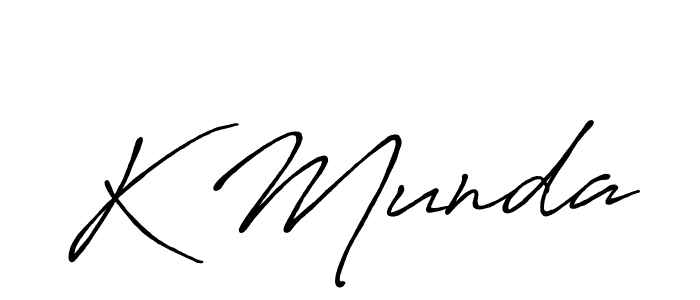 It looks lik you need a new signature style for name K Munda. Design unique handwritten (Antro_Vectra_Bolder) signature with our free signature maker in just a few clicks. K Munda signature style 7 images and pictures png