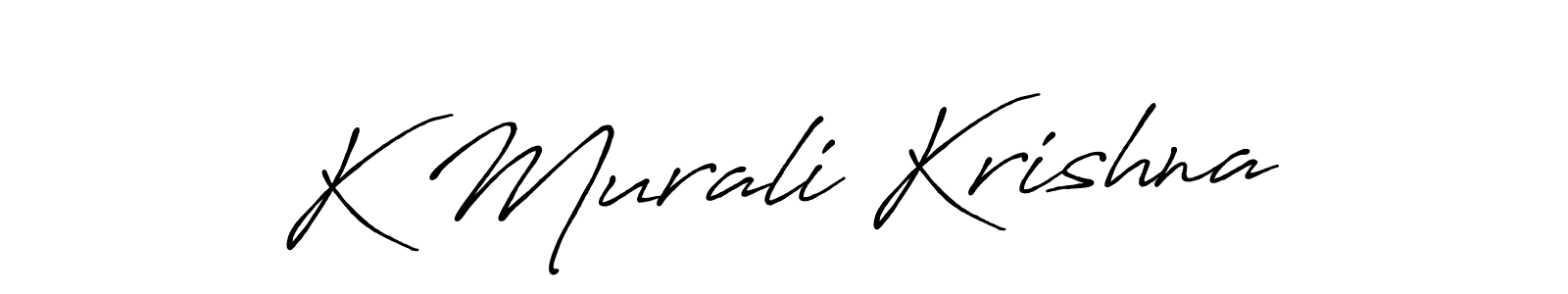 Design your own signature with our free online signature maker. With this signature software, you can create a handwritten (Antro_Vectra_Bolder) signature for name K Murali Krishna. K Murali Krishna signature style 7 images and pictures png