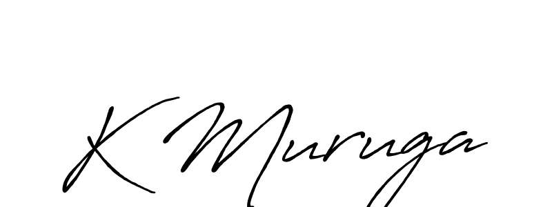 Also we have K Muruga name is the best signature style. Create professional handwritten signature collection using Antro_Vectra_Bolder autograph style. K Muruga signature style 7 images and pictures png