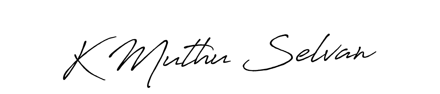 K Muthu Selvan stylish signature style. Best Handwritten Sign (Antro_Vectra_Bolder) for my name. Handwritten Signature Collection Ideas for my name K Muthu Selvan. K Muthu Selvan signature style 7 images and pictures png