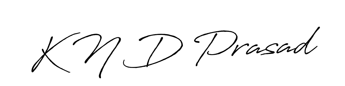 Also You can easily find your signature by using the search form. We will create K N D Prasad name handwritten signature images for you free of cost using Antro_Vectra_Bolder sign style. K N D Prasad signature style 7 images and pictures png