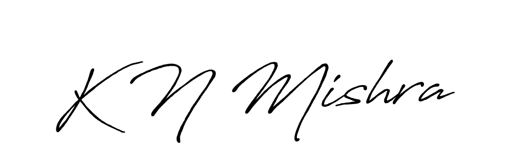 Design your own signature with our free online signature maker. With this signature software, you can create a handwritten (Antro_Vectra_Bolder) signature for name K N Mishra. K N Mishra signature style 7 images and pictures png