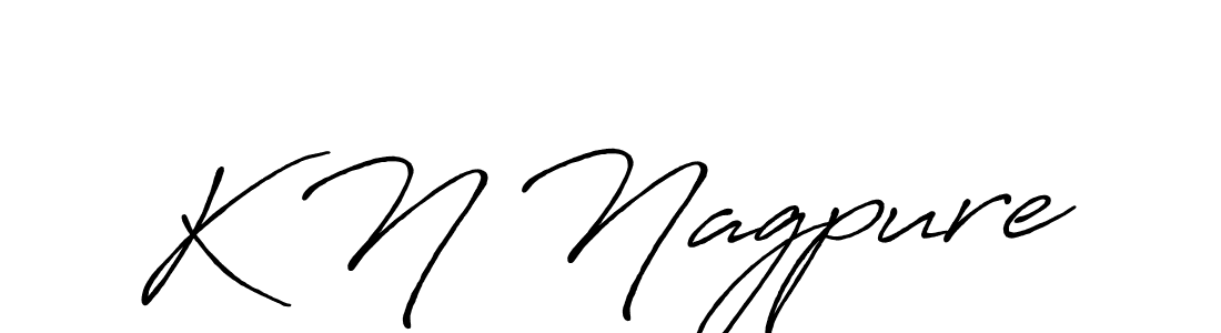 Design your own signature with our free online signature maker. With this signature software, you can create a handwritten (Antro_Vectra_Bolder) signature for name K N Nagpure. K N Nagpure signature style 7 images and pictures png