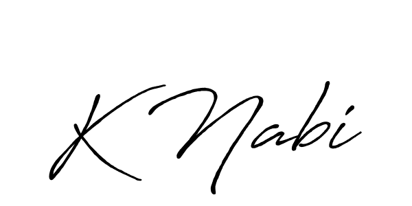 Also we have K Nabi name is the best signature style. Create professional handwritten signature collection using Antro_Vectra_Bolder autograph style. K Nabi signature style 7 images and pictures png