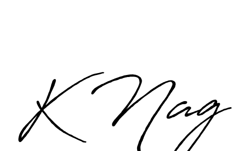 The best way (Antro_Vectra_Bolder) to make a short signature is to pick only two or three words in your name. The name K Nag include a total of six letters. For converting this name. K Nag signature style 7 images and pictures png