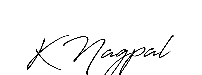 How to make K Nagpal name signature. Use Antro_Vectra_Bolder style for creating short signs online. This is the latest handwritten sign. K Nagpal signature style 7 images and pictures png